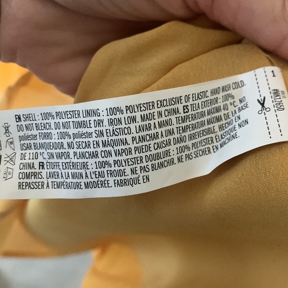 English Factory‎ Swiss Dot Smocked Maxi Dress medium mustard ruffle fall - Picture 9 of 16